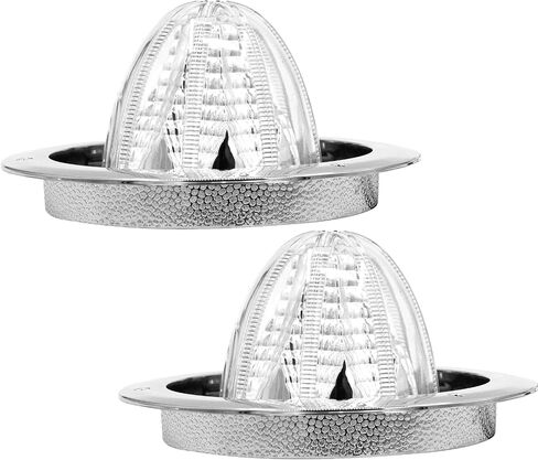 Dreamdragon 2PCS 16 LED LED LENS LENS CLEAR ALBER LED MARKER TRAND TRAND FAXILIARY LIGHTS مع إطار من الفولاذ المقاوم للصدأ وقاعدة ، 12V-24V شفة ملائمة لمقطورات الشاحنات شبه الشاحنة RVS in Saudi Arabia