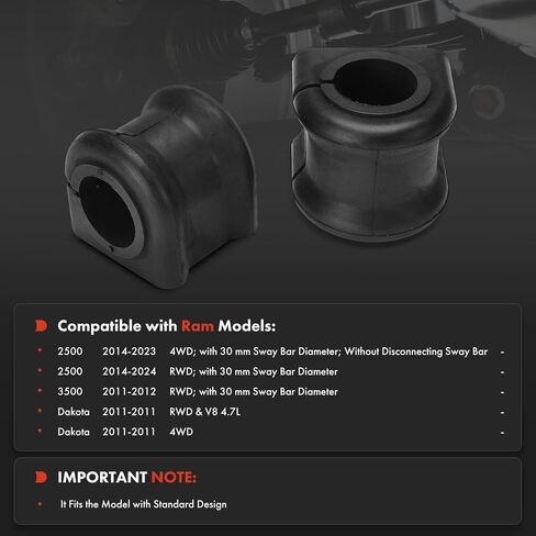 A-Premium 2 × أمامي إلى إطار الباربة الباربة ، متوافقة مع جيب رانجلر 97-17 ، TJ 97-06 و Dodge RAM 1500 94-02 ، RAM 2500 94-09 ، RAM 3500 94-12 ، داكوتا 97-99/03/06-10 & RAM 2500 14-24 ، 3500 11-12 in Saudi Arabia