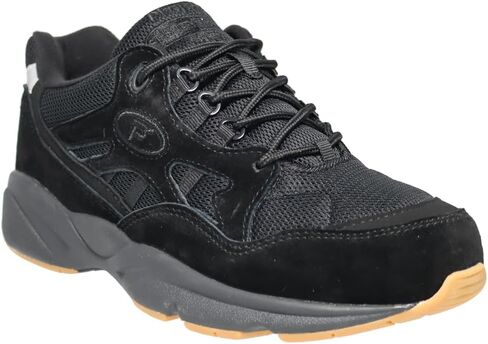 Propet Mens Stability Fusion Walking Walking Sneakers Shoes - Black in Saudi Arabia