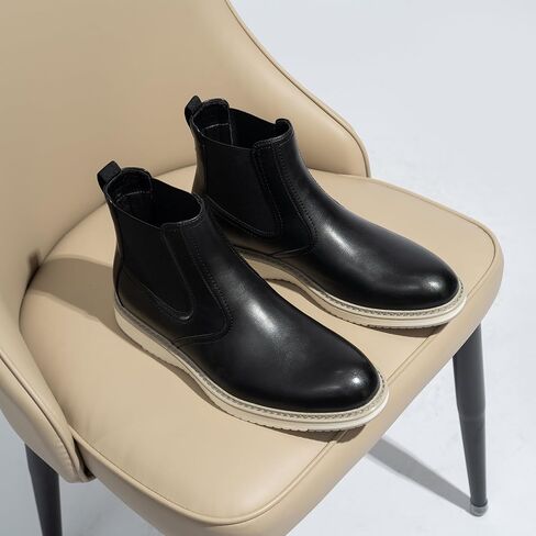 CGRRBW Men's Chelsea Boots, Fashion and Comfort Driving Shoes, Slip-Resistant Outsole, Slip on Casual Ankle Boots for Men in Saudi Arabia