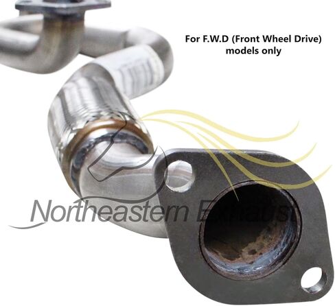 العادم الشمالي الشرقي | أنبوب مرن من الفولاذ المقاوم للصدأ متوافق مع Hyundai Tucson 2005-2008 | Kia Sportage 2005-2010 2.7L | FWD | وشملت حشيات حرة | جزء استبدال السيارات in Saudi Arabia