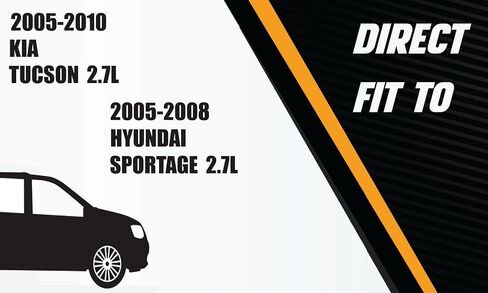 العادم الشمالي الشرقي | أنبوب مرن من الفولاذ المقاوم للصدأ متوافق مع Hyundai Tucson 2005-2008 | Kia Sportage 2005-2010 2.7L | FWD | وشملت حشيات حرة | جزء استبدال السيارات in Saudi Arabia