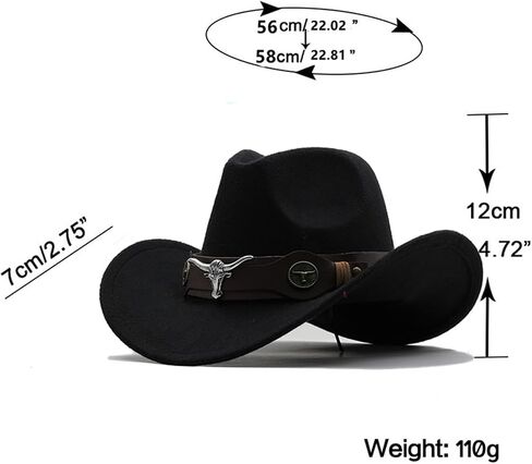 القبعات العريضة للجنسين Brim Cowboy Hats خمر غرب فيدورا ديسكو قبعة الرجال والنساء محسوب in Saudi Arabia