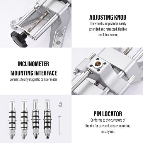 محاذاة عجلات العجلة المشبك ، مجموعة محاذاة العجلات - أداة إصلاح الإطارات ، مقياس Camber Caster للسيارة ، شاحنة ، يناسب 11-25 بوصة in Kuwait