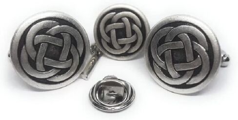 ROUND CELTIC KNOT CUFFLINKS AND TIE TACK in Saudi Arabia