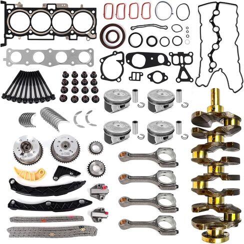Engine Rebuild Overhaul Kit for Kia Optima/Sportage/Sorento, for Hyundai Sonata/Tucson 2.4L G4KJ, Includes 2.4 Crankshaft, Timing Chain Kit, Head Gasket Set, Rod Main Bearings 23111-2G200 in Saudi Arabia