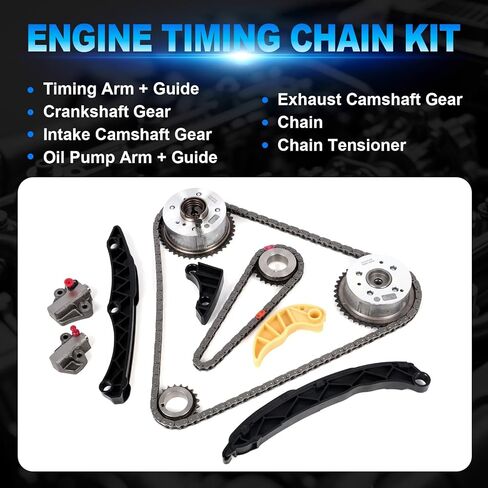 Engine Rebuild Overhaul Kit for Kia Optima/Sportage/Sorento, for Hyundai Sonata/Tucson 2.4L G4KJ, Includes 2.4 Crankshaft, Timing Chain Kit, Head Gasket Set, Rod Main Bearings 23111-2G200 in Saudi Arabia
