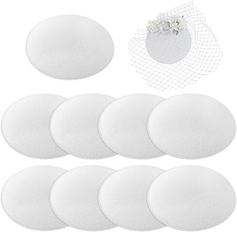 Benecreat 10pcs Round Round Fascinator Hat Base ، قاعدة Millinery Eva Cloth for Wedding Party Hat Making in Saudi Arabia