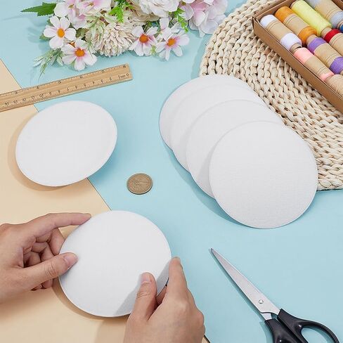 Benecreat 10pcs Round Round Fascinator Hat Base ، قاعدة Millinery Eva Cloth for Wedding Party Hat Making in Saudi Arabia