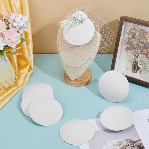 Benecreat 10pcs Round Round Fascinator Hat Base ، قاعدة Millinery Eva Cloth for Wedding Party Hat Making in Saudi Arabia