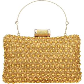 Pearl Clutch Purse for Women,Wedding Bride Evening Bag Formal Party Clutches Handbag Prom Wallet in Kuwait