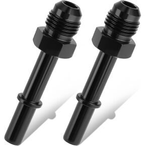 2 Pcs Quick Connect Fuel Line Fittings, 8AN to 3/8" SAE Push-On EFI Adapters Aluminum Black Anodized, Universal for LS Swap Fuel Rail Transmission Cooler EFI Systems in Kuwait
