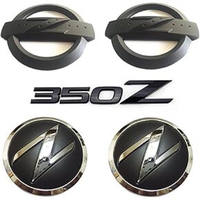 New REPLACEMENT Metal 350Z Badge Kits Car Body Front Rear Fender Black Emblems Badges Stickers for NISSAN 350Z Fairlady Z33 Emblems Badges in Saudi Arabia