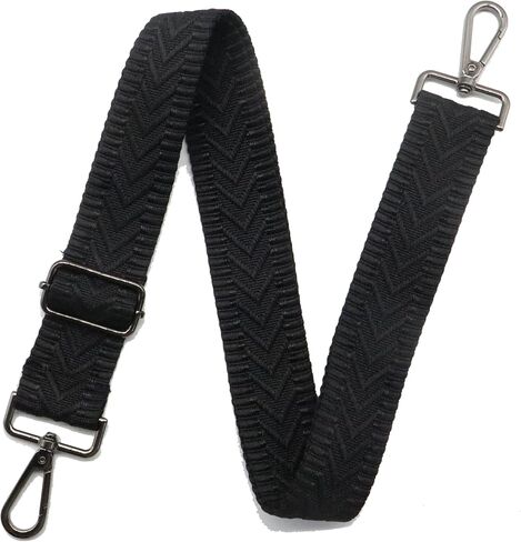 Black Hardware Purse Strap Adjustable Replacement Belts Wide Bag Straps for Canvas Crossbody Purses Messenger Bags Shoulder Handbags in Saudi Arabia