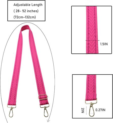 Black Hardware Purse Strap Adjustable Replacement Belts Wide Bag Straps for Canvas Crossbody Purses Messenger Bags Shoulder Handbags in Saudi Arabia