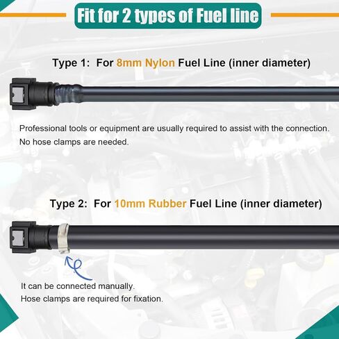 30pcs Fuel Line Repair Kit, Assorted Fuel Line Quick Connectors Hose Release Connect Fittings SAE 7.89mm 9.49mm 9.89mm to ID 8mm in Saudi Arabia