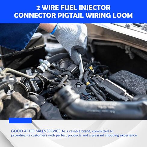 2 Wire Fuel Injector Connector Pigtail Wiring Loom Compatible with Caterpillar C7 C9 Excavator IPR Valve 7.3 6.0 VGT 6.0 6.7 Diesel Trucks Plug Wire Harness Crimp Splices Replace# 366-9748 2501107C1 in Saudi Arabia