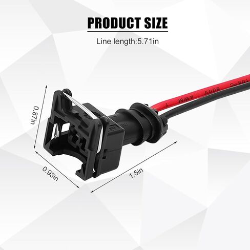 8PCS Fuel Injector Connector, EV1 OBD1 Auto Engine Fuel Injector Pigtail Wire Harness Socket Plug, Pigtail Plug Wiring Loom Clip Cut Replacement, Compatible with RC EV1 in Kuwait