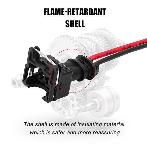 8PCS Fuel Injector Connector, EV1 OBD1 Auto Engine Fuel Injector Pigtail Wire Harness Socket Plug, Pigtail Plug Wiring Loom Clip Cut Replacement, Compatible with RC EV1 in Kuwait