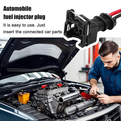 8PCS Fuel Injector Connector, EV1 OBD1 Auto Engine Fuel Injector Pigtail Wire Harness Socket Plug, Pigtail Plug Wiring Loom Clip Cut Replacement, Compatible with RC EV1 in Kuwait