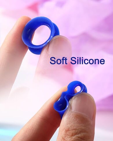 Jewseen 2g-5/8’’ Double Flared Silicone Tunnels 12Pcs Silicone Ear Gauges Flexible Ear Tunnels Plugs Stretchers Expander Ear Piercing Jewelry for Women Men in Saudi Arabia