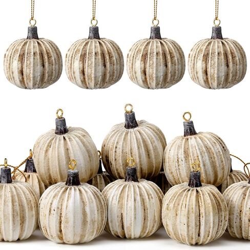 Hiboom 12 PCS راتنجات السقوط الحلي اليقطين لشجرة الشجرة ريفي خمر والقرع راتنجات الراتنجات ، مزرعة عيد الشكر الشكر لزخارف حفل عيد الشكر الخريف (عتيقة) in Saudi Arabia