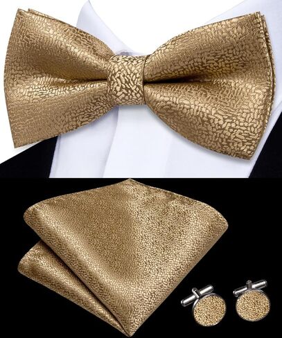 مجموعة ربطة عنق ودبوس طية صدر السترة للرجال من Dubulle ربطة عنق بيزلي مربوطة بالزهور مع أزرار أكمام مربعة للجيب in Kuwait