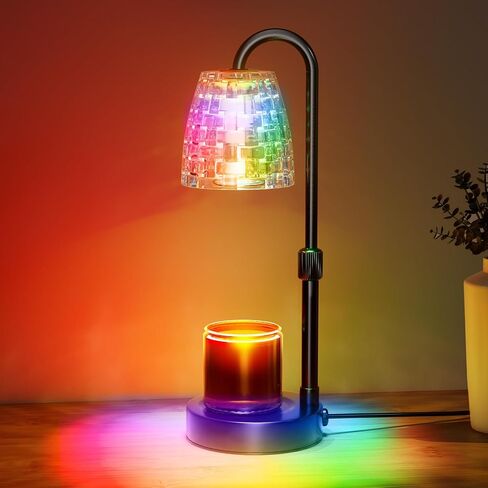 Candle Warmer Lamp with Timer Dimmer, 8 Colors LED Changing, Candle Lamp with RGB Model Adjustable Height for All Size Scented Candles with 2 Bulbs, Birthday Gifts for Women in Kuwait