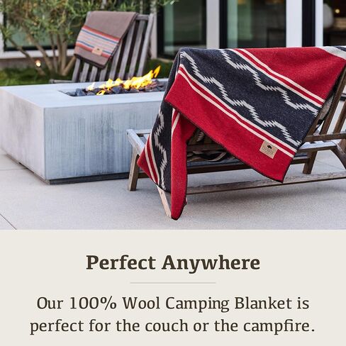 100% Wool Blanket Camping, 60x84" Large Warm Blankets for Winter,Lighthouse in Saudi Arabia