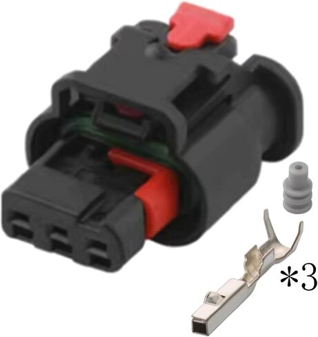 3 Pin Car Waterproof Parking Sensor Plug Automotive Reversing Radar Connector 1488991-5 1-1703494-1 AICNRUT(3p male female,5 sets) in Kuwait