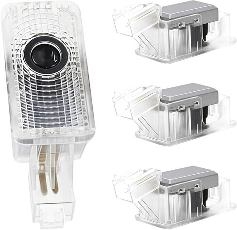 4 حزمة سيارة LED LED LED LIGHT LIGHO Projector متوافق مع سلسلة RLX/MDX/ZDX/TLX/TL/TL/RDX ، مصابيح ترحيب HD لا تتلاشى ضوء البودل LED (أبيض أحمر) in Kuwait