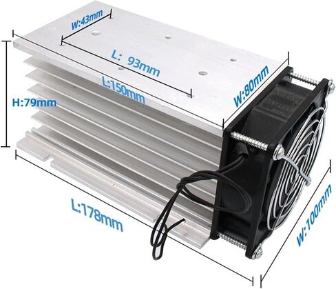 الرادياتير مع المروحة من أجل ترحيل الحالة الصلبة ثلاثية المراحل SSR 60A H-150 in Saudi Arabia