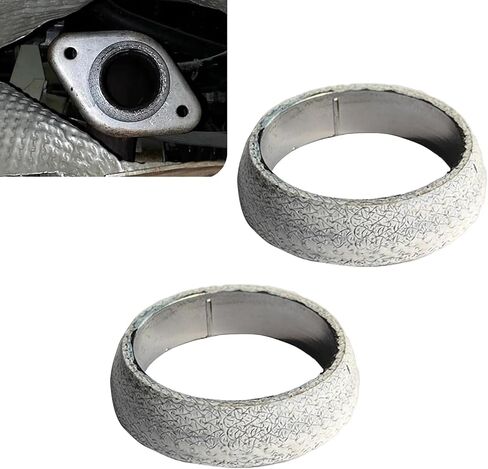 MLY 2 PCS Exhaust Manifold Gasket, 2.5 Inch Graphite Exhaust Manifold Gasket, Leakproof Exhaust Pipe and Exhaust Manifold, Universal Replacement Exhaust Donut Gasket (ID 65MM) in Saudi Arabia