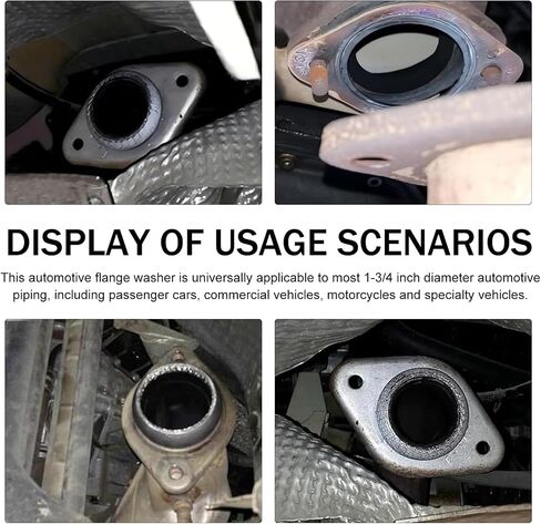 MLY 2 PCS Exhaust Manifold Gasket, 2.5 Inch Graphite Exhaust Manifold Gasket, Leakproof Exhaust Pipe and Exhaust Manifold, Universal Replacement Exhaust Donut Gasket (ID 65MM) in Saudi Arabia