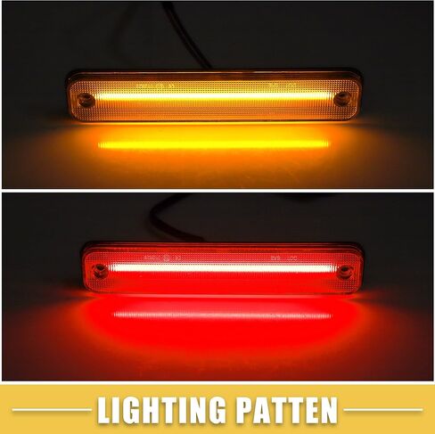 مصباح علامة جانبية LED ABSOPRO 25952319 15114677 أضواء إشارة الانعطاف الأمامية الخلفية مصابيح علامة جانبية لـ Hummer H2 2003-2009 عدسة سوداء ضوء أحمر كهرماني 2 زوج in Saudi Arabia