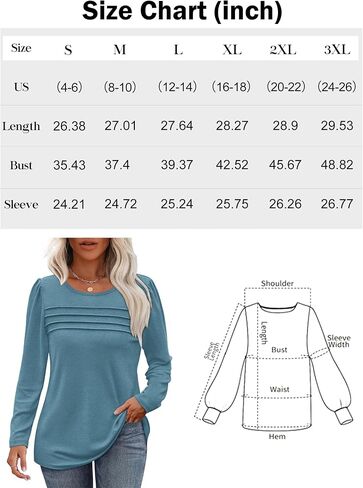 Long Sleeve Shirts for Women Fall Fashion 2025 Dressy Casual Blouses Trendy Pleated Tunic Tops for Leggings in Saudi Arabia