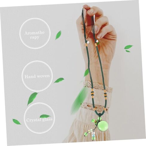 SAFIGLE Colored Glass Aromatherapy Essential Oil Bottle Pendant Necklace Elegant Hanging Pendant for Perfume and Scent Diffusion Unique Family and Friends in Saudi Arabia