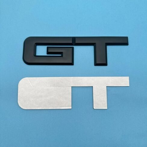 شعار Trunk Metal GT - متوافق مع 2015-2023 Mustang GT (S550) ، استبدال شارة Decklid Black غير اللامع ، FIT OEM ، مقاوم للطقس ، سهلة التثبيت in Kuwait