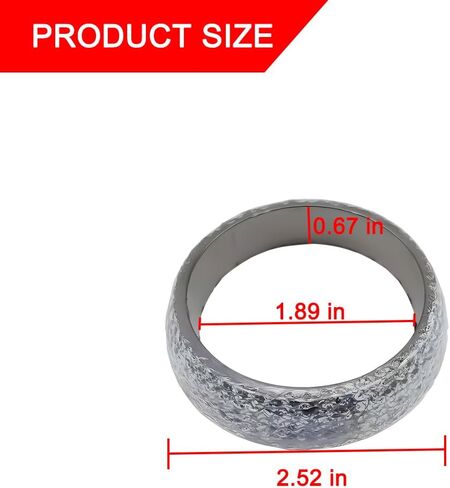 2pcs 54mm car العادم عادم طوقا ، استبدال السيارات عادم حافة الحشية ختم الختم خاتم الدانش in Saudi Arabia