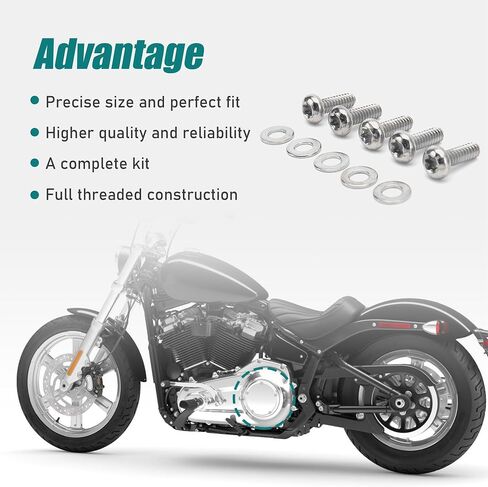Mokitdora 5pcs Derby Cover Cover Kit متوافقة مع Harley 2019-Up Softail و 2018 Sport Glide FLSB ، Black in Saudi Arabia