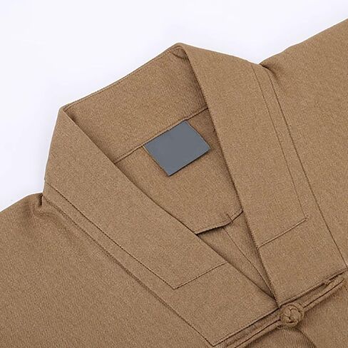 Long Kung Fu Monk Robe Master Zen Buddhist Meditation Gown,Monk Robe,Autumn and Winter Short Coat,Small in Saudi Arabia