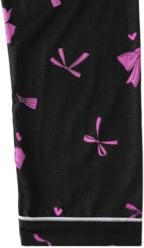 Myfav Girls Pajama يضبط زر 3pcs أسفل شورت قصير الأكمام وسروال طويل مع أنماط لطيفة sleepwearyy للمراهقين in Saudi Arabia
