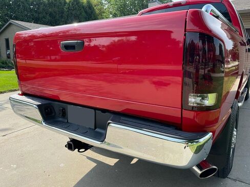 ECOTRIC Rear Step Bumper Assembly Compatible with 2002-2009 Dodge Ram 1500 2500 3500 W/License Plate Light Replace for CH1103111 CH1103108 55077107AD 55077107AF Fleetside Styleside Chrome in Saudi Arabia