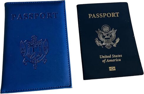 Sigma 1922 Gamma Rho Blue Passport Cover Holder Vegan Leather in Saudi Arabia