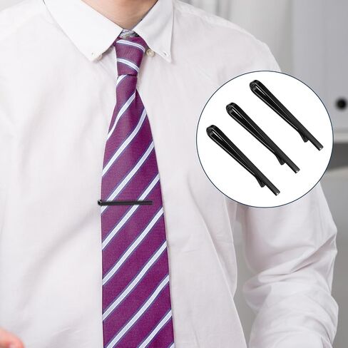 مقاطع ربطة عنق سوداء للرجال ، 3 أجهزة كمبيوتر صغيرة من رجال الرابطة مقطع روابط رسمية دبوس أنيقة مقاطع قرصة نحيفة بارز للرجال حفل زفاف حفل عشاء عيد ميلاد حفل عشاء in Saudi Arabia