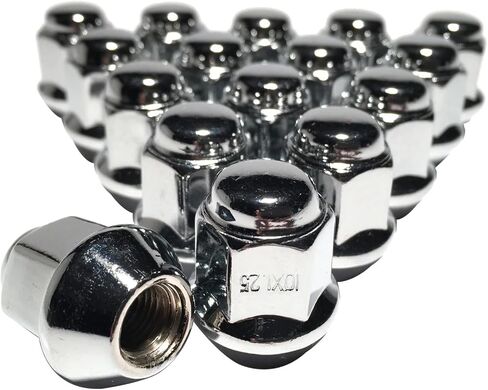 16pcs chrome acorn wheel lug nous m10*1.25 ، hex 17mm replication for can-am atv outlander renegade & defender utv ، yamaha kodiak 700 grizzly in Saudi Arabia
