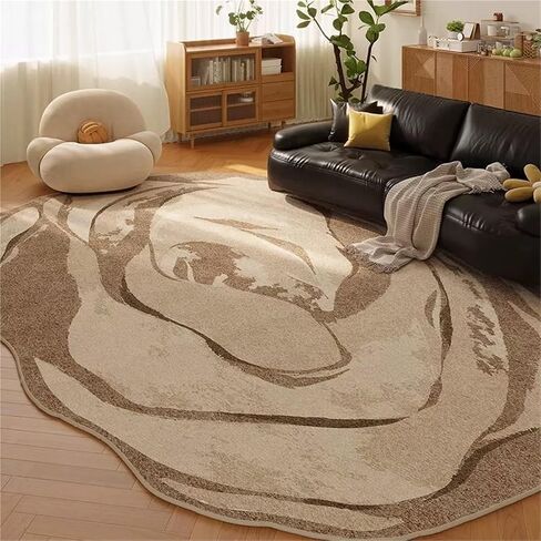 Wood Print Machine Washable Area Rug Edge Living Room Bedroom Entryway Office(B,47 * 63in) in Saudi Arabia