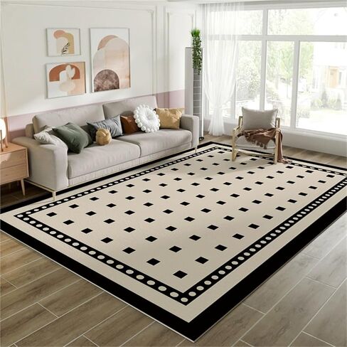 Beige و Black Ru Ru Modern Arty Abstract Pruct Carge Carget for Office (H ، 23.6 * 35.4in) in Saudi Arabia