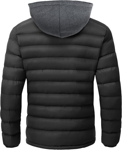 SWISSWELL Mens Lightweight Puffer Jacket with Hood Quilted Insulated Water-Resistant Coat Warm Winter Zip Up Hooded Jacket in Saudi Arabia