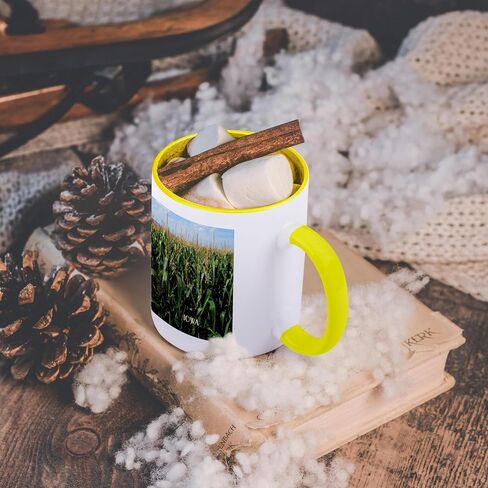 3dRose mug_62484_4 "Corn Fields Of Iowa" Two Tone Black Mug, 11 oz, Multicolor in Saudi Arabia